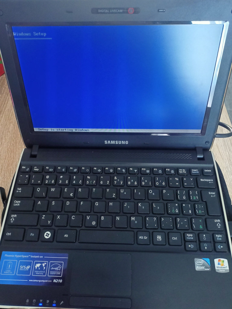 Samsung N210 netbook - windows XP setup