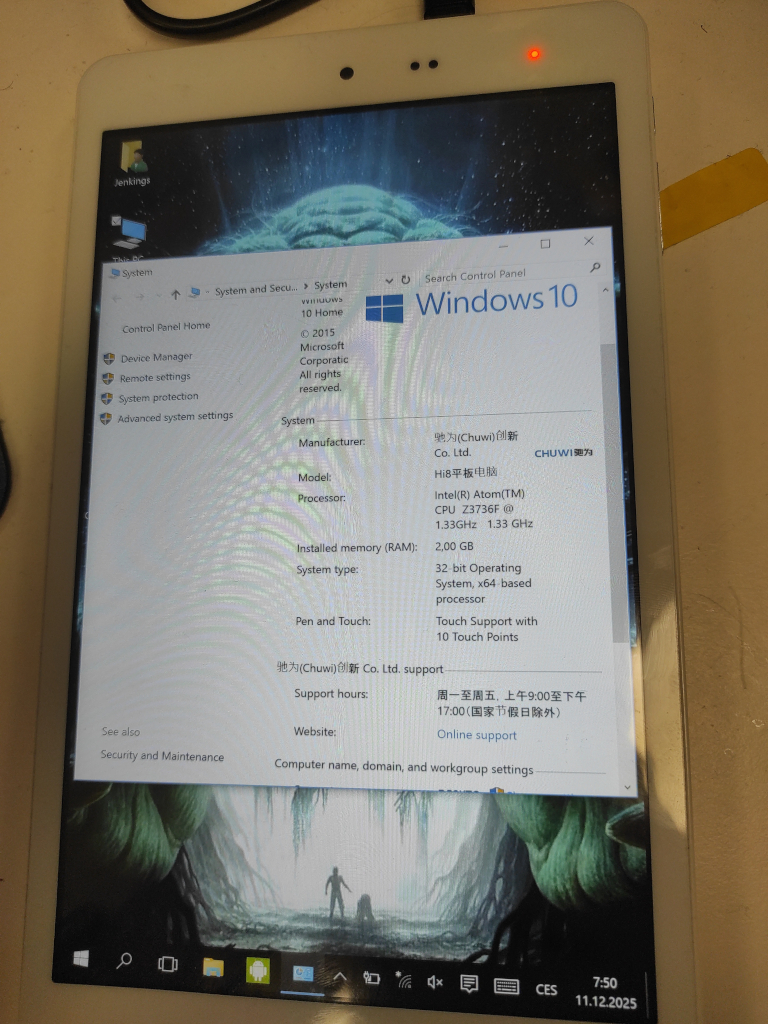 Chuwi Hi8 OS SWITCH