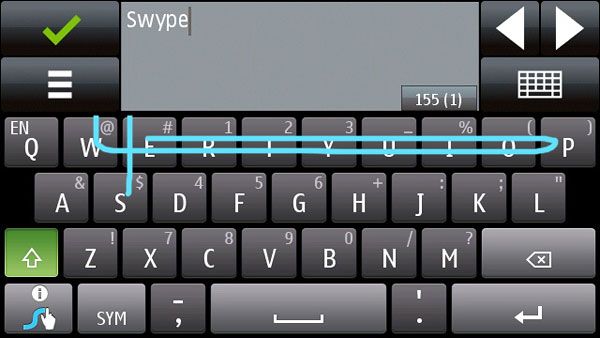 Swype keyboard on Symbian