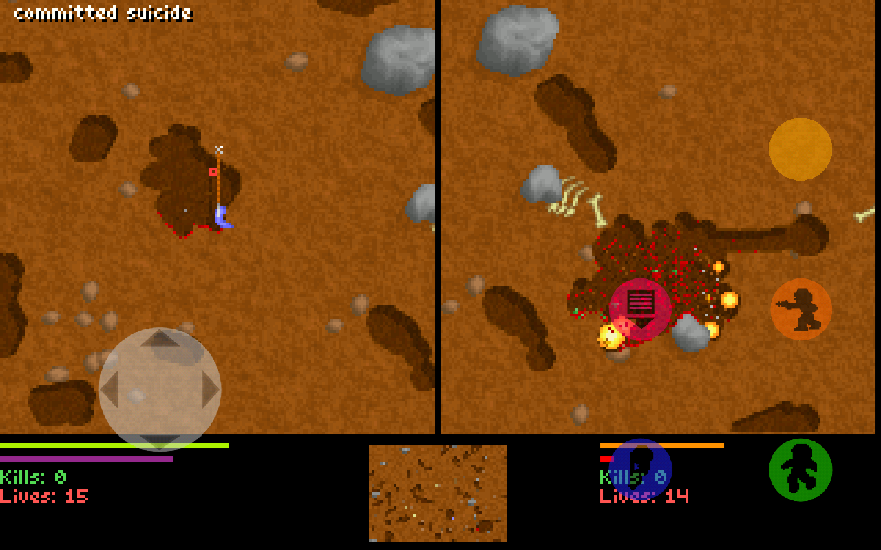 Galaxy Tab 3 - Liero game