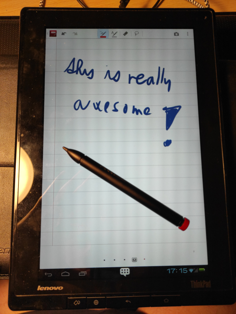 Thinkpad Tablet - notes app